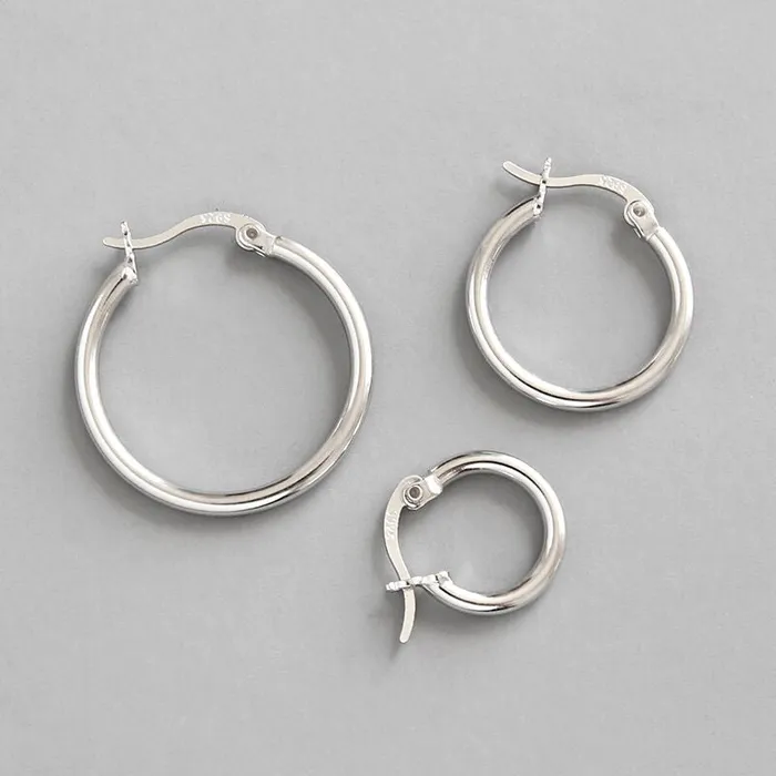 925 Sterling Silver Large Hoops Jewelvers Rings