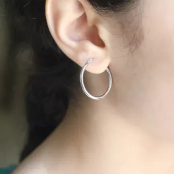 925 Sterling Silver Large Hoops Jewelvers Rings