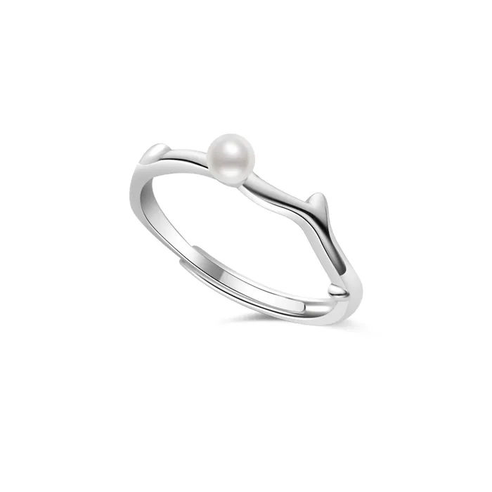 Pearly Lustre Rings Top Grade Freshwater Pearl Ring WR00316 ROSE