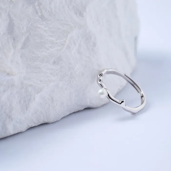 Pearly Lustre Rings Top Grade Freshwater Pearl Ring WR00316 ROSE