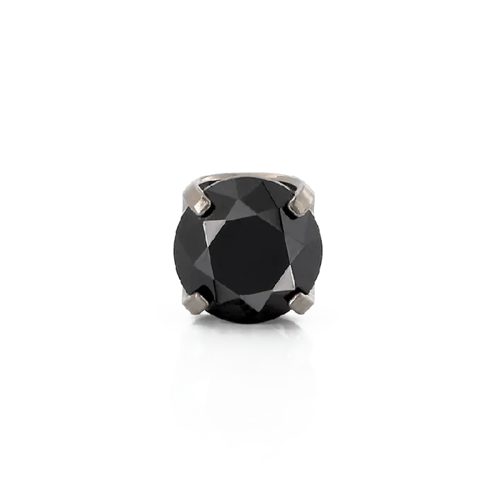Prong Gem Black CZ NeoMetal Inc Rings