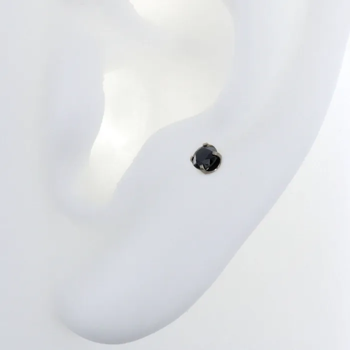 Prong Gem Black CZ NeoMetal Inc Rings