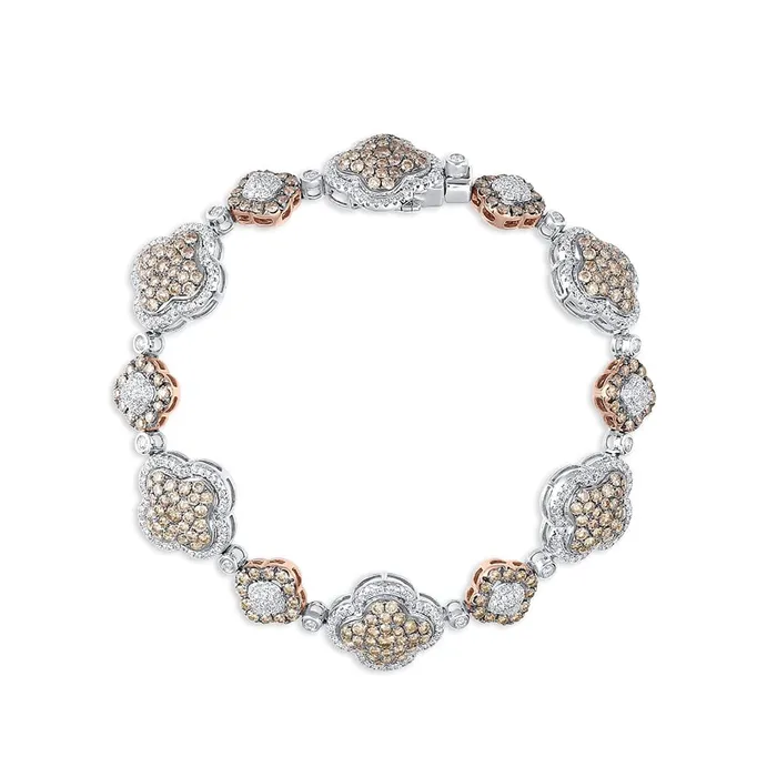 18k White Gold Brown And White Diamond Bracelet CJ Charles Jewelers Bracelets 18k White Gold Brown And White Diamond Bracelet CJ Charles Jewelers Bracelets
