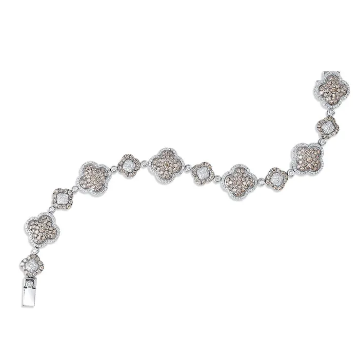 18k White Gold Brown And White Diamond Bracelet CJ Charles Jewelers Bracelets 18k White Gold Brown And White Diamond Bracelet CJ Charles Jewelers Bracelets