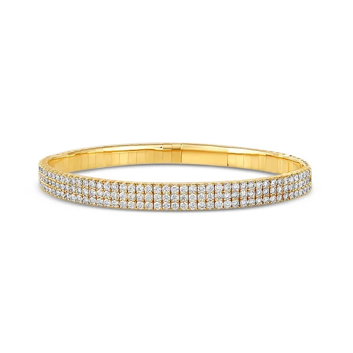 Bracelets 14K Yellow Gold Wide Diamond Bracelet Meierotto Jewelers