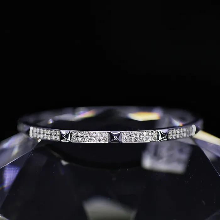 Bracelets Diamond Source NYC 14k White Gold Diamond Bangle Bracelet features 118ct of TDW Bracelets Diamond Source NYC 14k White Gold Diamond Bangle Bracelet features 118ct of TDW