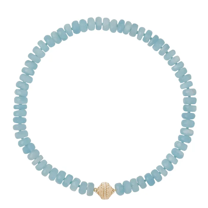 Clara Williams Necklaces Clara Williams Nancy Aquamarine Rondelle Necklace