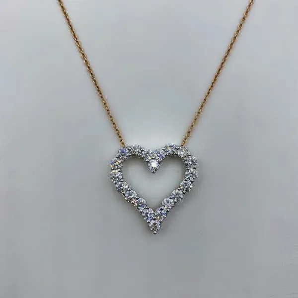 Diamond Source NYC 14k White Gold Diamond Heart Pendant PEN25000 Necklaces Diamond Source NYC 14k White Gold Diamond Heart Pendant PEN25000 Necklaces