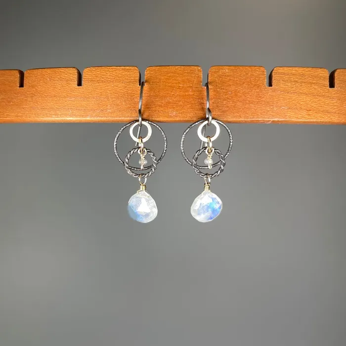 Earrings Calliope Moonstone Circles Earrings