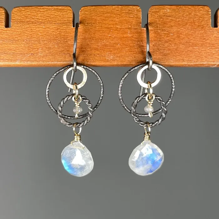 Earrings Calliope Moonstone Circles Earrings