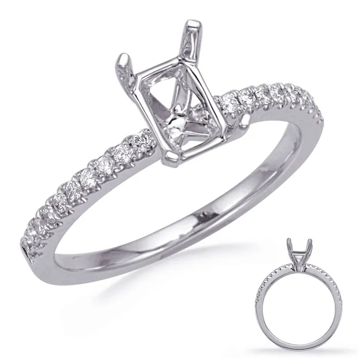 Engagement Collections Rings 14K White Gold Diamond Semimount Ring