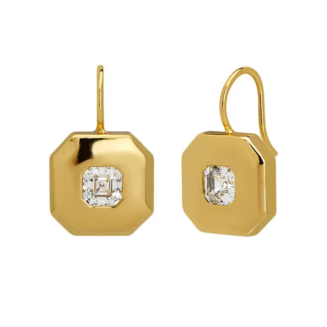 Goldbug Cut Corner Drop Earrings Goldbug Collection Earrings