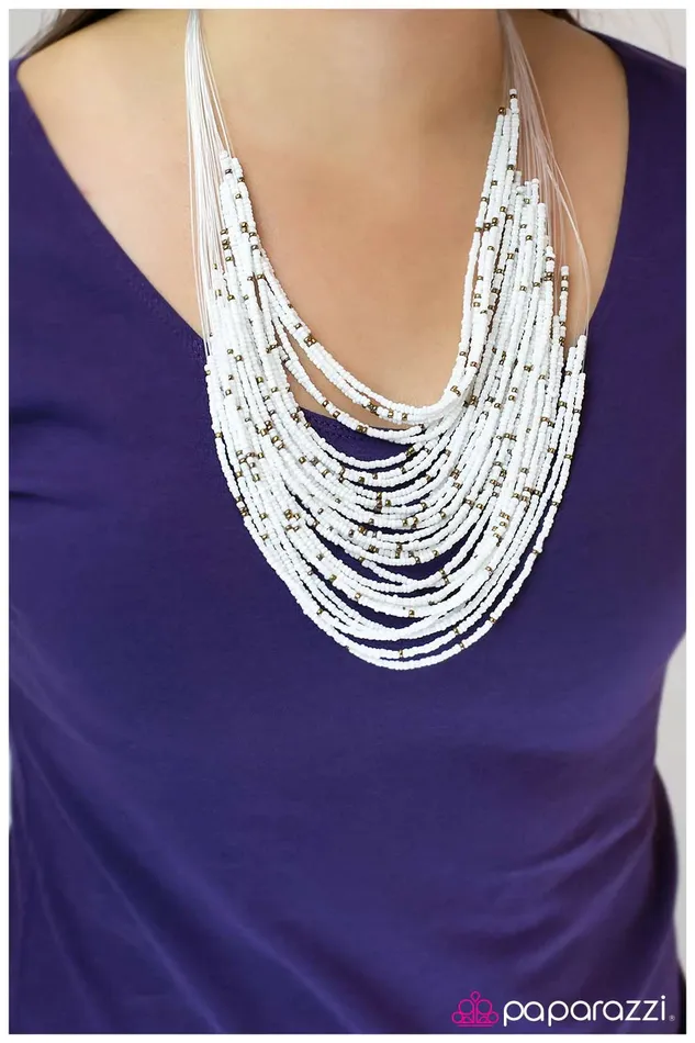 Necklaces Paparazzi Jewelry Paparazzi Necklace Cherokee Falls White