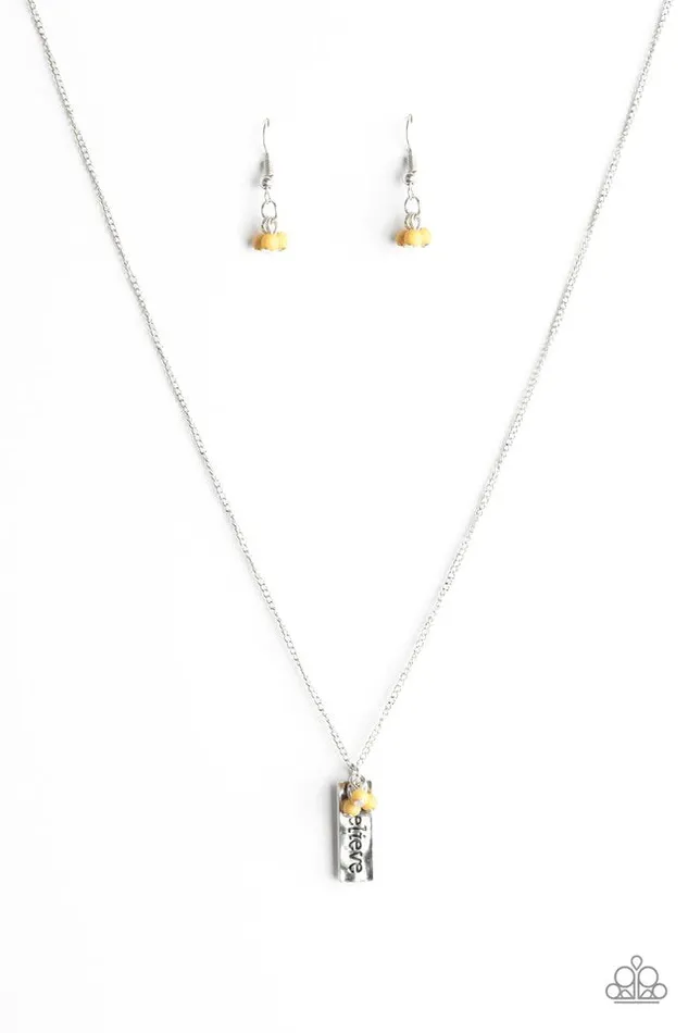 Necklaces Paparazzi Jewelry Paparazzi Necklace Dont Stop Believing Yellow