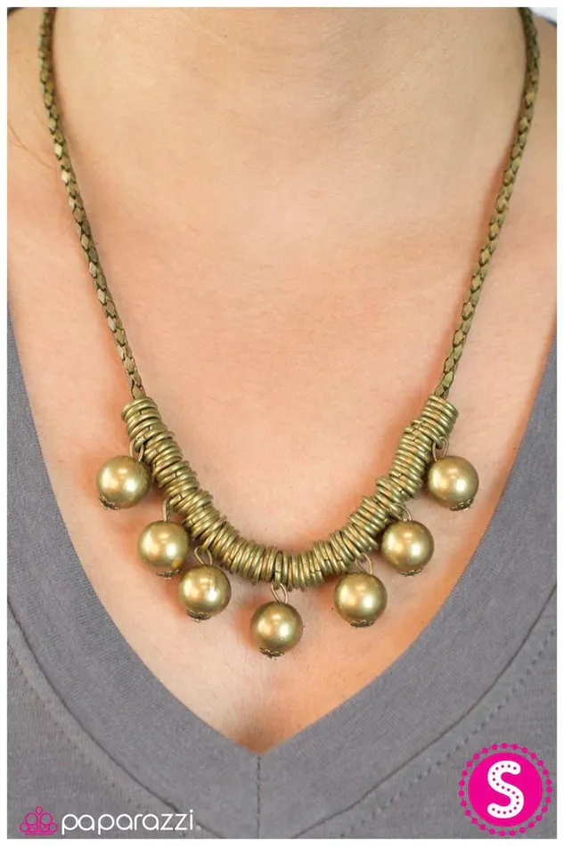 Necklaces Paparazzi Jewelry Paparazzi Necklace Lucky Strike Brass