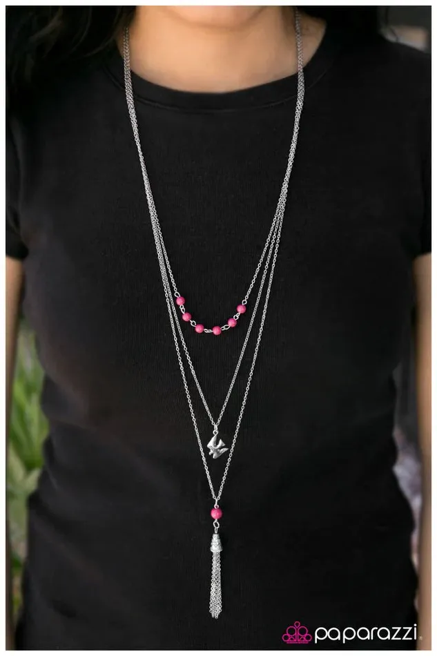 Necklaces Paparazzi Jewelry Paparazzi Necklace The Songbird Pink