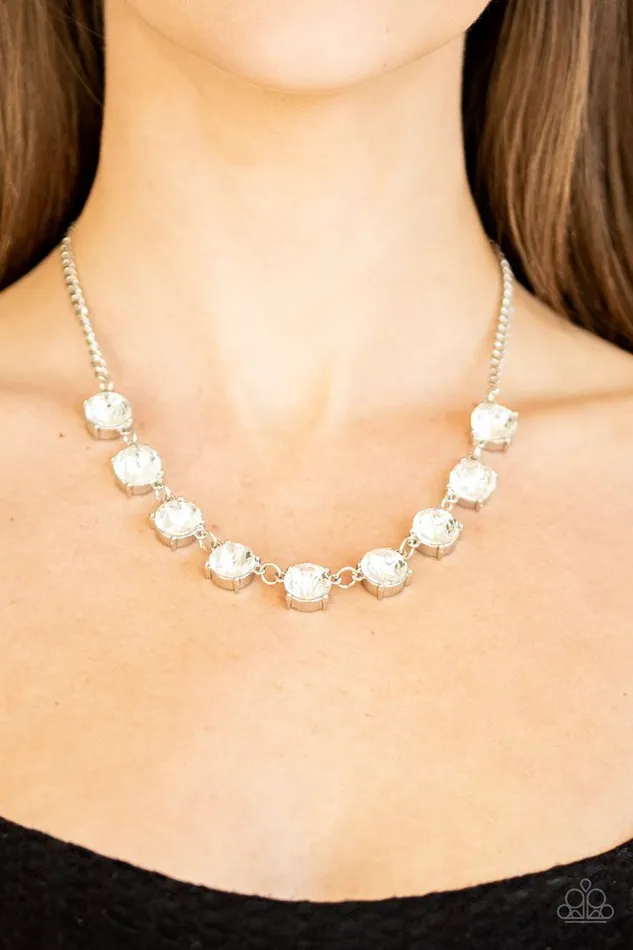 Necklaces Paparazzi Necklace Iridescent Icing White Paparazzi Jewelry