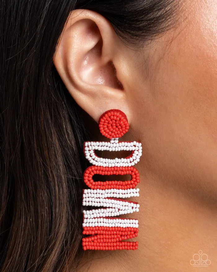Paparazzi Earring Touchdown Texture Red Paparazzi Jewelry Earrings Paparazzi Earring Touchdown Texture Red Paparazzi Jewelry Earrings
