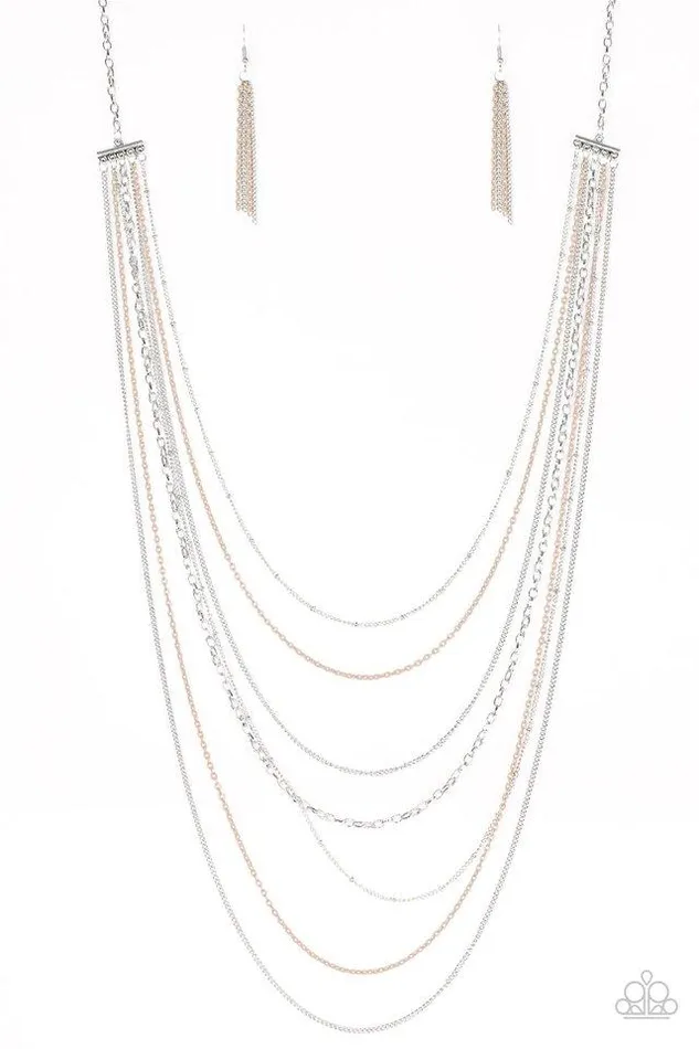 Paparazzi Jewelry Necklaces Paparazzi Necklace Radical Rainbows Brown