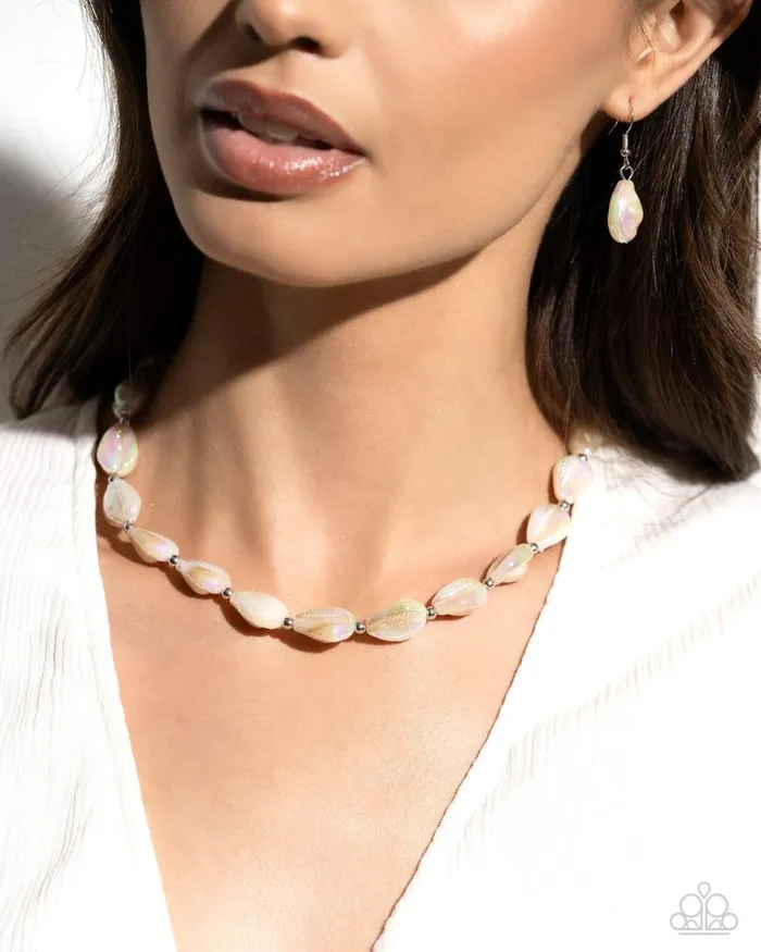 Paparazzi Jewelry Necklaces Paparazzi Necklace SHELLbound Sentiment Brown