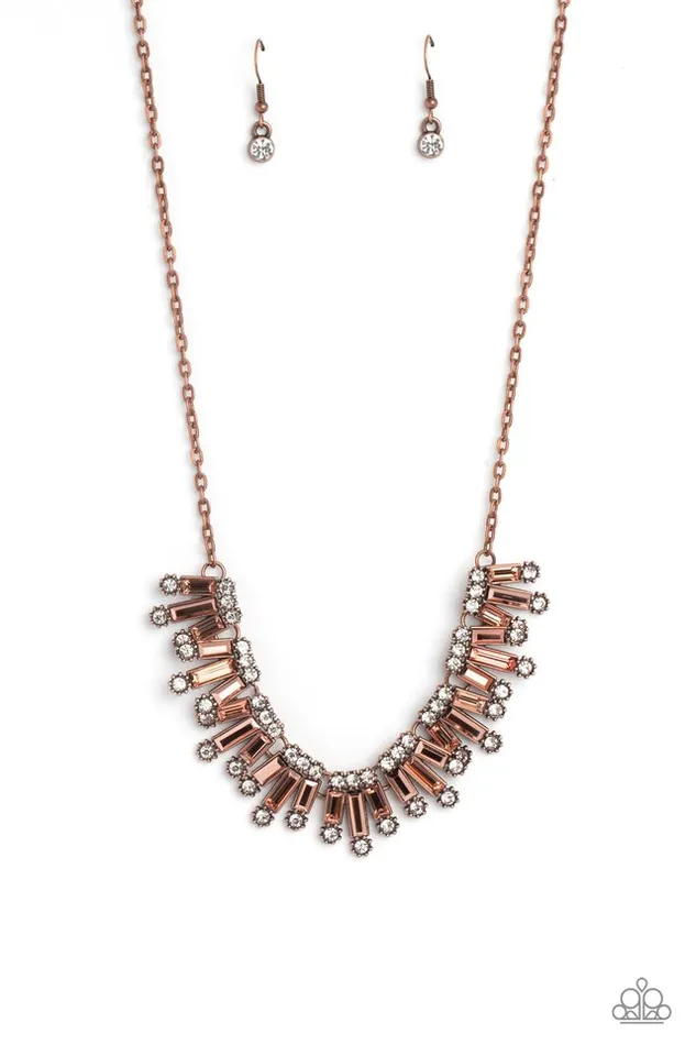 Paparazzi Jewelry Necklaces Paparazzi Necklace Sunburst Season Copper Paparazzi Jewelry Necklaces Paparazzi Necklace Sunburst Season Copper