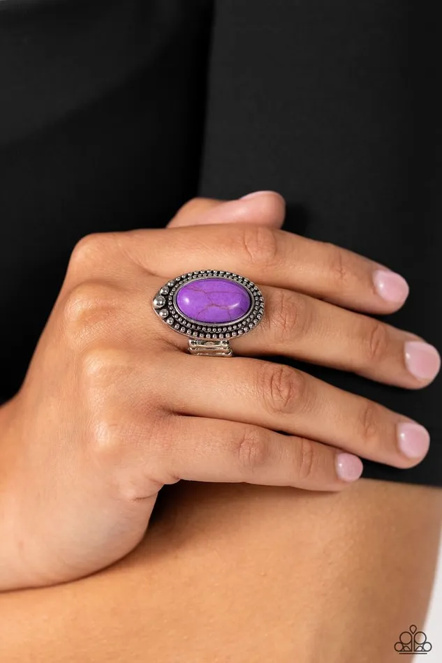 Paparazzi Jewelry Rings Paparazzi Ring Chiseled Canyons Purple