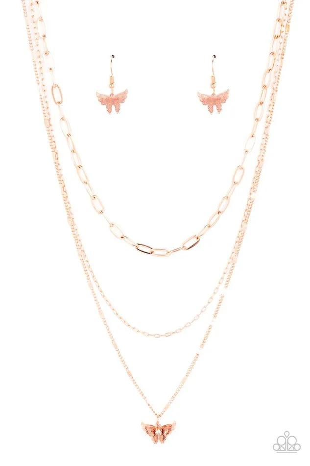 Paparazzi Necklace Bountiful Butterflies Copper Paparazzi Jewelry Necklaces Paparazzi Necklace Bountiful Butterflies Copper Paparazzi Jewelry Necklaces