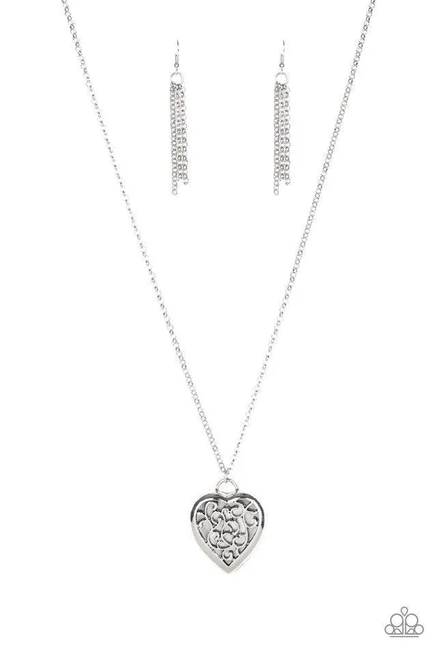 Paparazzi Necklace Victorian Valentine Silver Paparazzi Jewelry Necklaces