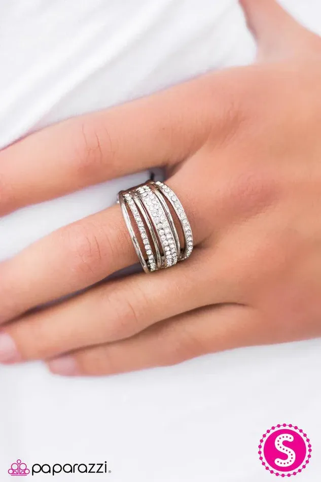 Paparazzi Ring Crystal Bridges White Paparazzi Jewelry Rings