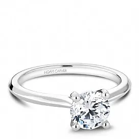 Platinum Solitaire Diamond Ring Noam Carver Rings