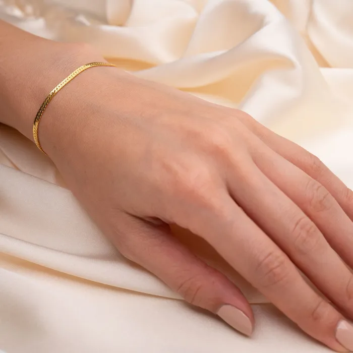 RG Bracelets Gold Filled 3mm Herringbone Bracelet