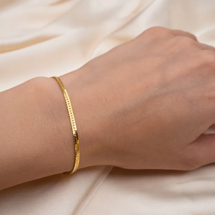 RG Bracelets Gold Filled 3mm Herringbone Bracelet