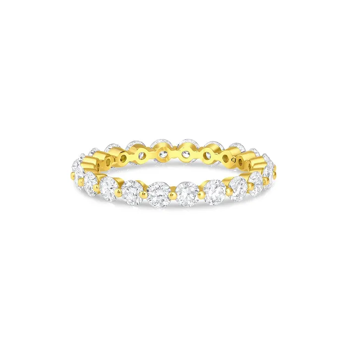 Rings 18kt Yellow Gold 154ctw Diamond Eternity Band CJ Charles Jewelers