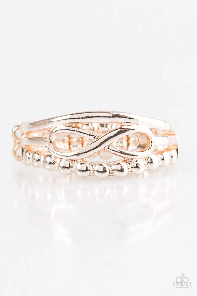 Rings Paparazzi Jewelry Paparazzi Ring Infinite YOUniverse Rose Gold