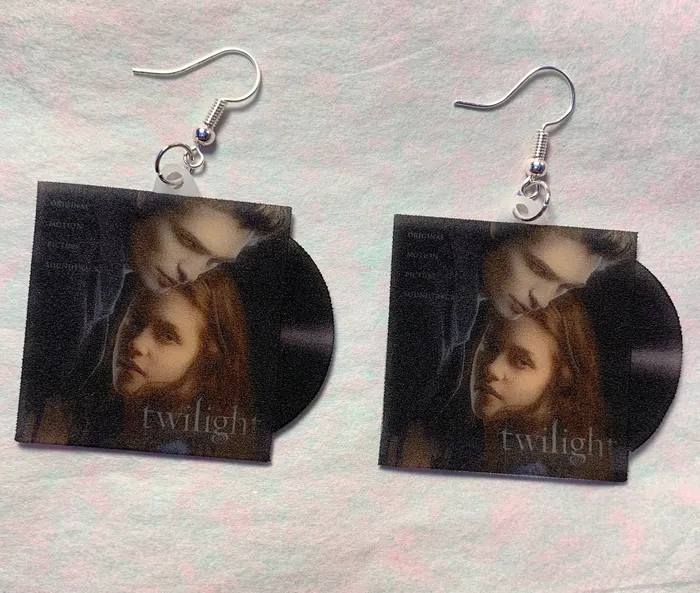 Sam Makes Things Earrings READY TO SHIP Twilight Movie Soundtrack Collection of Vinyl Albums Handmade Earrings Sam Makes Things Earrings READY TO SHIP Twilight Movie Soundtrack Collection of Vinyl Albums Handmade Earrings