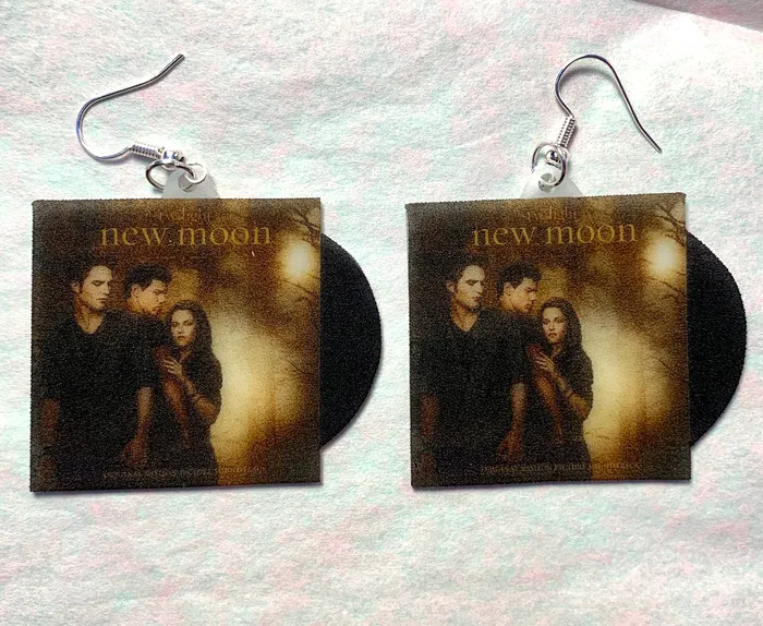 Sam Makes Things Earrings READY TO SHIP Twilight Movie Soundtrack Collection of Vinyl Albums Handmade Earrings