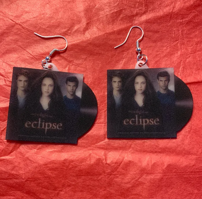 Sam Makes Things Earrings READY TO SHIP Twilight Movie Soundtrack Collection of Vinyl Albums Handmade Earrings