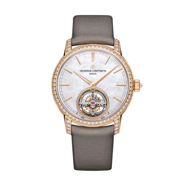 Vacheron Constantin Vacheron Constantin Traditionnelle 39mm Ref 6035T000RB634 White Mother of Pearl Openworked Dial 18K Rose Gold Diamond Bracelet Bracelets Vacheron Constantin Vacheron Constantin Traditionnelle 39mm Ref 6035T000RB634 White Mother of Pearl Openworked Dial 18K Rose Gold Diamond Bracelet Bracelets