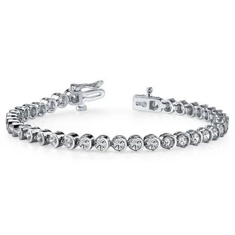 Bracelets Round Natural Earth Mined Diamond Tennis Bracelet Solid White Gold Fine Jewelry 555 Ct GB Bracelets Round Natural Earth Mined Diamond Tennis Bracelet Solid White Gold Fine Jewelry 555 Ct GB