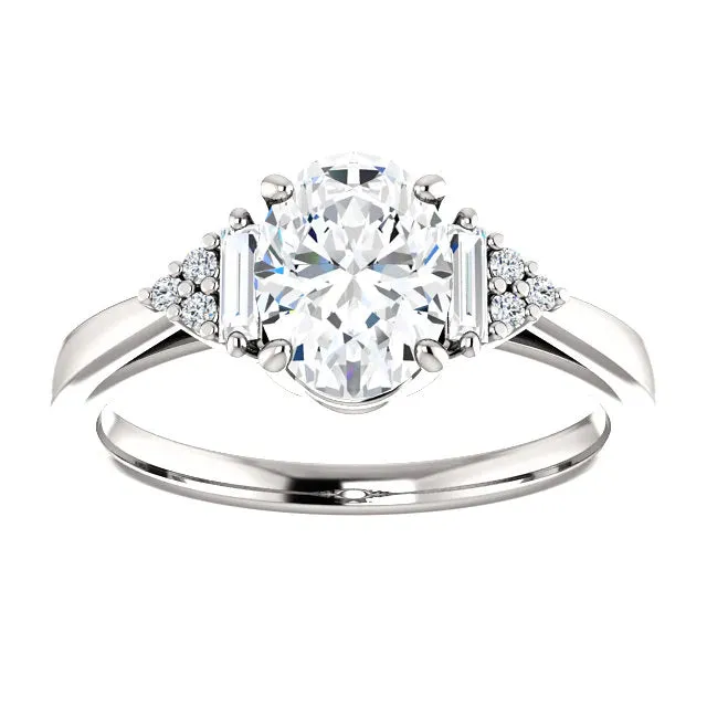 Cathedral Setting Real Natural Earth Mined Diamond Engagement Ring 220 Carats Women Jewelry GB Rings