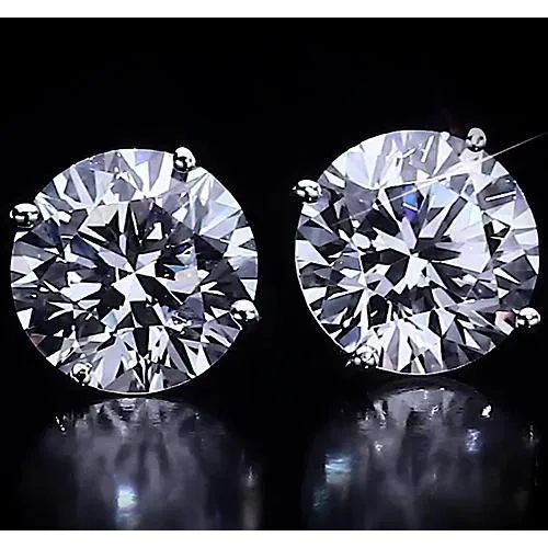 Earrings GB Round Natural Earth Mined Diamond Stud Earrings 450 Carats White Gold 14K F Vs1 Earrings GB Round Natural Earth Mined Diamond Stud Earrings 450 Carats White Gold 14K F Vs1