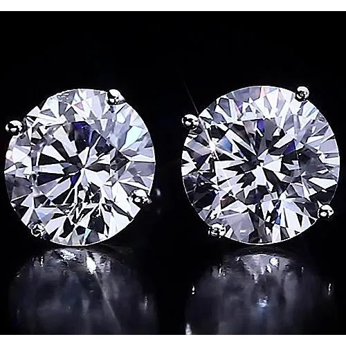 Earrings GB Round Natural Earth Mined Diamond Stud Earrings 450 Carats White Gold 14K F Vs1 Earrings GB Round Natural Earth Mined Diamond Stud Earrings 450 Carats White Gold 14K F Vs1