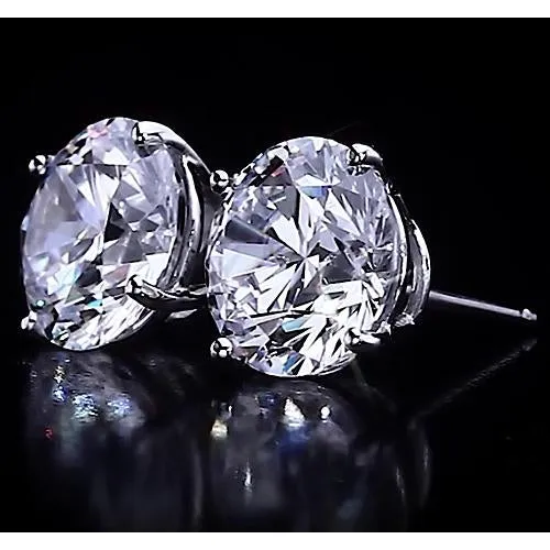 Earrings GB Round Natural Earth Mined Diamond Stud Earrings 450 Carats White Gold 14K F Vs1 Earrings GB Round Natural Earth Mined Diamond Stud Earrings 450 Carats White Gold 14K F Vs1