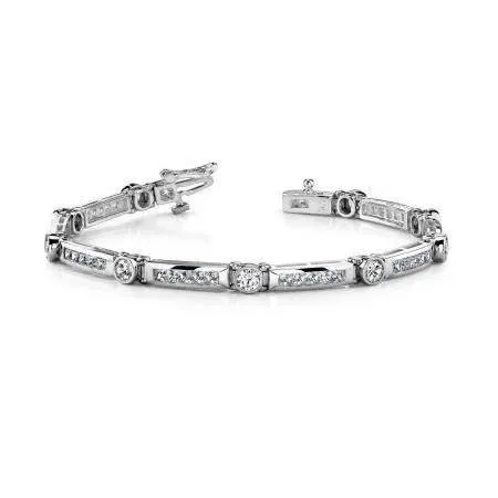 GB Bracelets 850 Ct Sparkling Natural Earth Mined Diamonds Tennis Bracelet White Gold 14K GB Bracelets 850 Ct Sparkling Natural Earth Mined Diamonds Tennis Bracelet White Gold 14K
