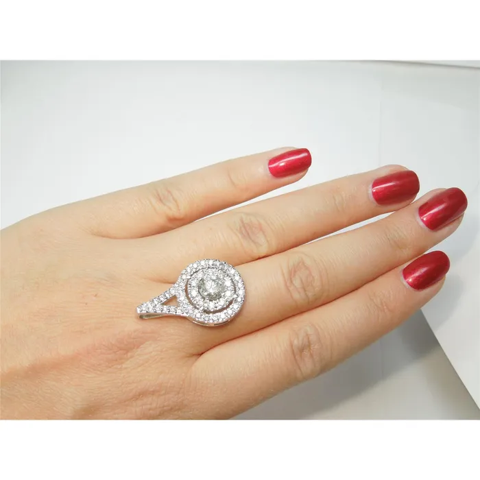 GB Necklaces 133 Ct Sparkling Round Cut Real Natural Earth Mined Diamonds Large Pendant Necklace White Gold