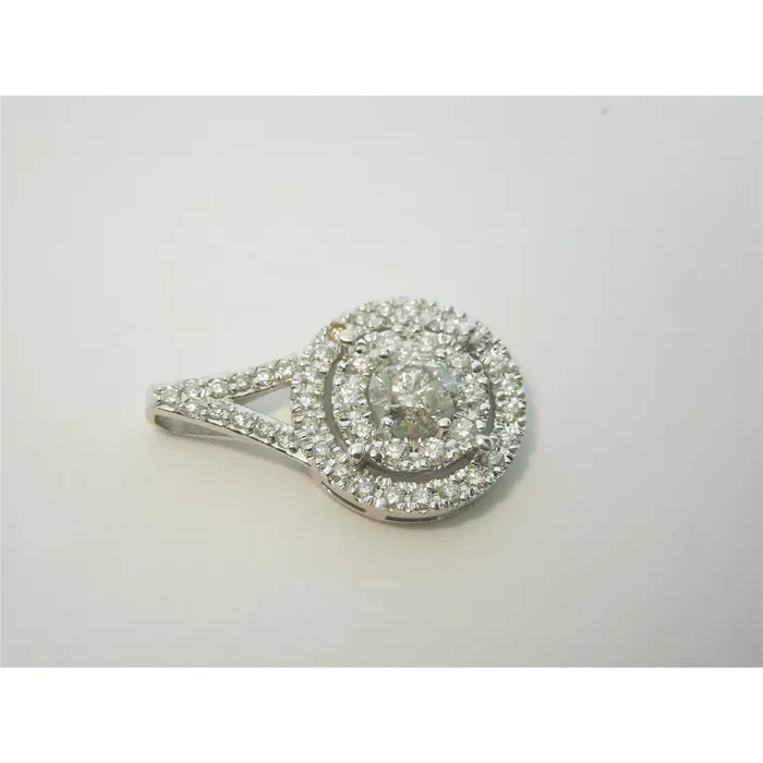 GB Necklaces 133 Ct Sparkling Round Cut Real Natural Earth Mined Diamonds Large Pendant Necklace White Gold