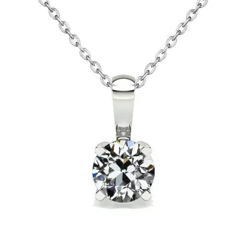 HarryChadEntcom PreStyled Sets Gold Solitaire Pendant 150 Ct Prong Set Old Miner Natural Diamond HarryChadEntcom PreStyled Sets Gold Solitaire Pendant 150 Ct Prong Set Old Miner Natural Diamond