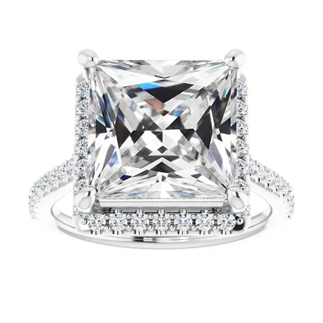 HarryChadEntcom Rings Round Big Square Cut Old Miner Lab Grown Diamond Ring 14K Gold 1150 Carats HarryChadEntcom Rings Round Big Square Cut Old Miner Lab Grown Diamond Ring 14K Gold 1150 Carats
