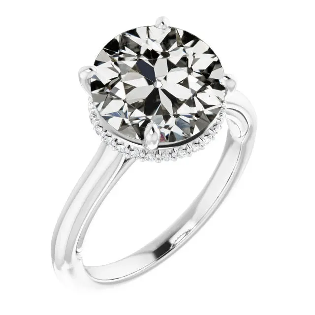 HarryChadEntcom Round Old Mine Cut Real Natural Earth Mined Diamond Ring 4 Prong Set Gold 650 Carats Rings HarryChadEntcom Round Old Mine Cut Real Natural Earth Mined Diamond Ring 4 Prong Set Gold 650 Carats Rings