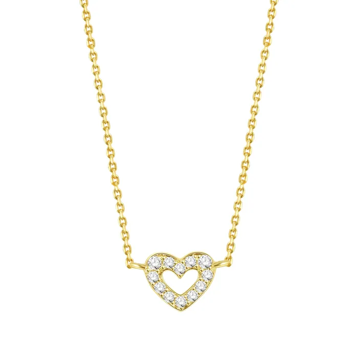 Hey Happiness Amore Heart Pendant Necklace 14K Gold Necklaces